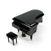 MusicBoxAttic Miniature Grand Glossy Black Piano Music Box  18 Note Classical Mechanical Wind-Up Jewelry Box Organizer  Romantic Gift for Boys and Girls - Glockenspiel (Magic Flute) view 4