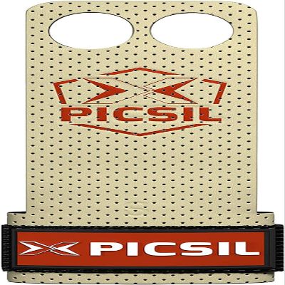 PICSIL Azor Grips, Workout Grips with Increased Magnesium Retention, Light and Resistant Unisex Hand Grips for Weightlifting and Gymnastics, Blocks Rips and Blisters, 2 Holes, White, Small