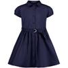 Nautica Girls School Uniform Short Sleeve Shirtdress Dress, Navy Blue, 16 US view 1