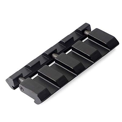 HIGOO 11mm Dovetail to 20mm Picatinny/Weaver Low Pro Snap-in Rail Adaptor 4 Slot & 9 Slot for Red Dot Reflex Holographic Sight Laser Scope and Other Optics (4 Slot)