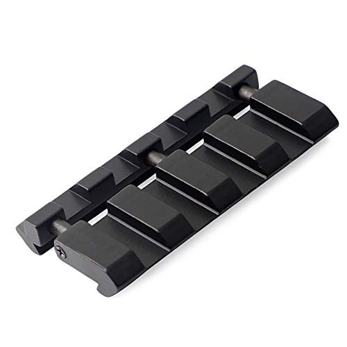 HIGOO 11mm Dovetail to 20mm Picatinny/Weaver Low Pro Snap-in Rail Adaptor 4 Slot & 9 Slot for Red Dot Reflex Holographic Sight Laser Scope and Other Optics (4 Slot)