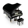 MusicBoxAttic Miniature Grand Glossy Black Piano Music Box  18 Note Classical Mechanical Wind-Up Jewelry Box Organizer  Romantic Gift for Boys and Girls - Lovely Hula Hands - Swiss view 2