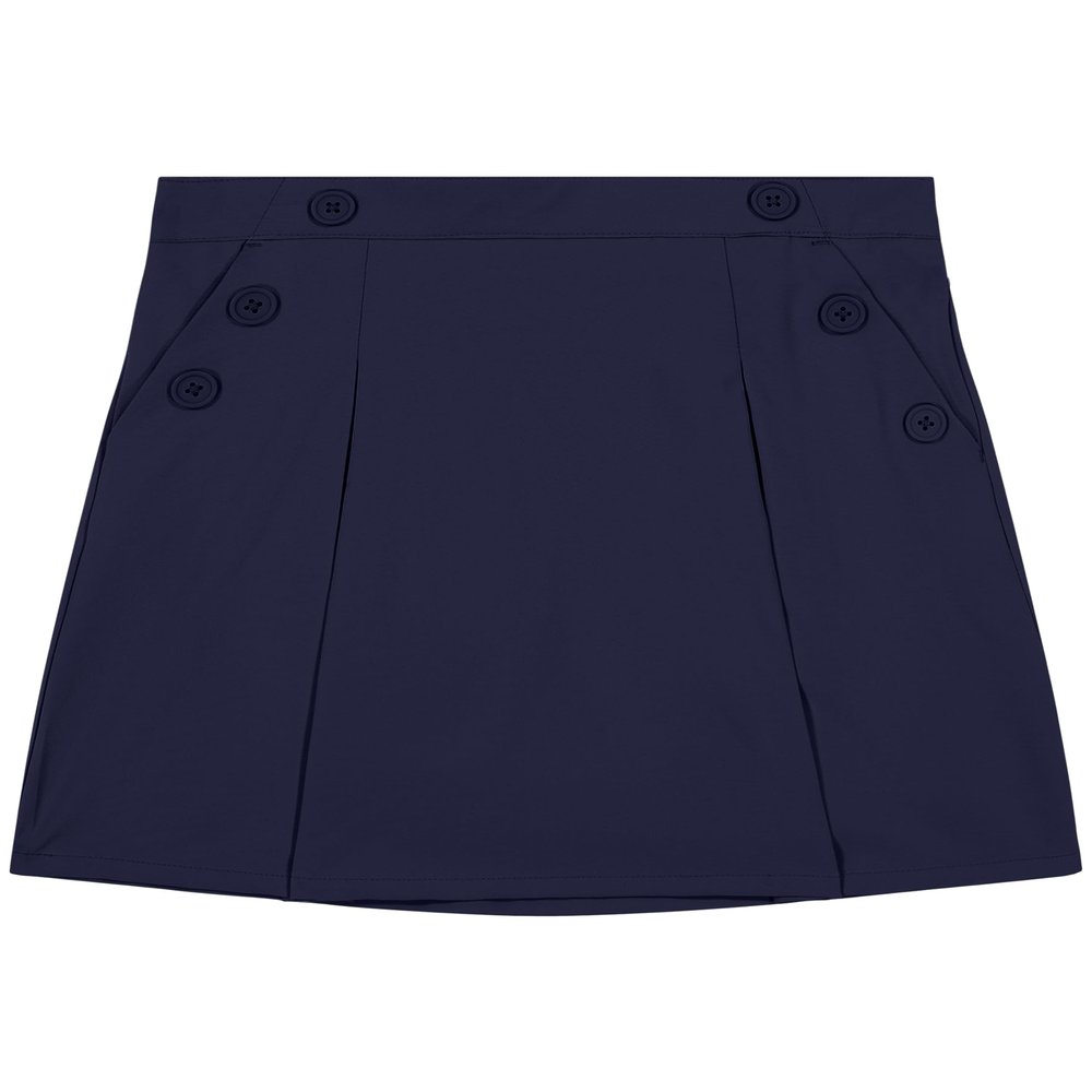 Nautica Girls School Uniform Stretch Poplin Scooter Skirt, Navy, 12 US