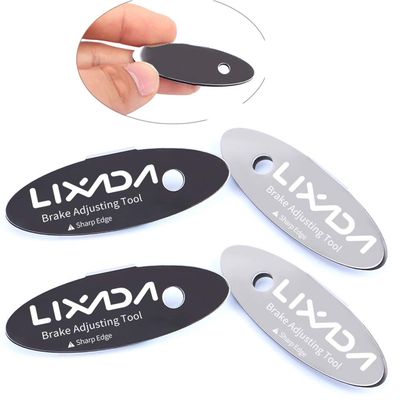 LIXADA 1/2/4PC Disc Brake Pads Adjusting Tool - Bicycle Pads Mounting Assistant - Rotor Alignment Tools Spacer Bike Repair Kit (4PCS)