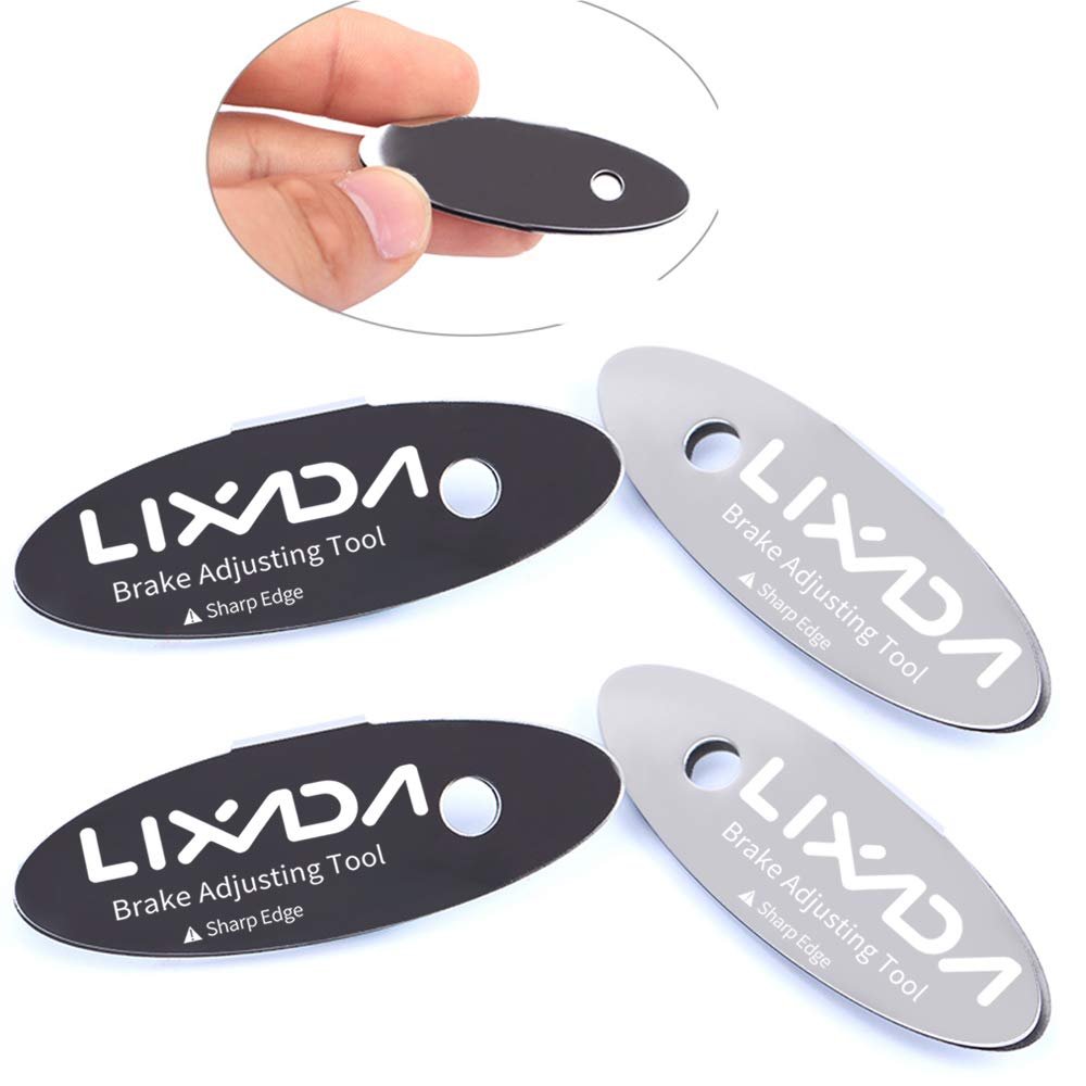 LIXADA 1/2/4PC Disc Brake Pads Adjusting Tool - Bicycle Pads Mounting Assistant - Rotor Alignment Tools Spacer Bike Repair Kit (4PCS)