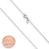 Miabella 925 Sterling Silver or 18K Yellow Gold Plated Italian 5mm Slide Bead Ball Pendant Necklace for Women Chain Made in Italy (Length 20 Inches, sterling silver) view 3