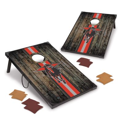 Wild Sports NCAA Texas Tech Red Raiders 2' x 3' MDF Deluxe Cornhole Set - with Corners and Aprons, Team Color