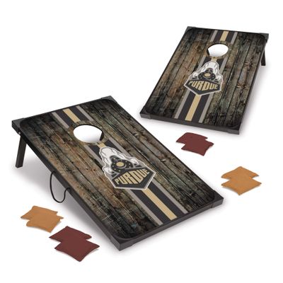Wild Sports NCAA Purdue Boilermakers 2' x 3' MDF Deluxe Cornhole Set - with Corners and Aprons, Team Color