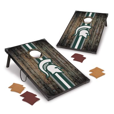 Wild Sports NCAA Michigan State Spartans 2' x 3' MDF Deluxe Cornhole Set - with Corners and Aprons, Team Color