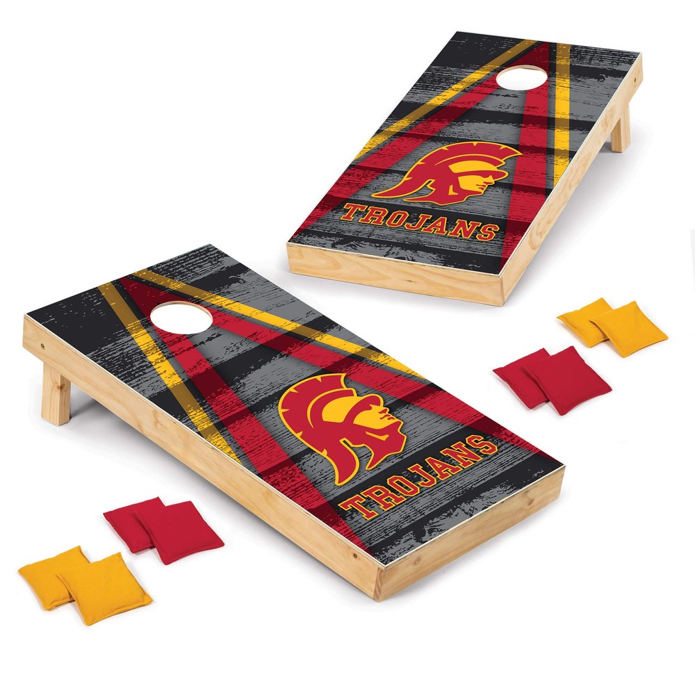 Wild Sports 2' x 4' Wood Tournament Cornhole Set - Direct Printed - USC Trojans- perfect for Backyard, Beach, Park, Tailgates, Outdoors and Indoors