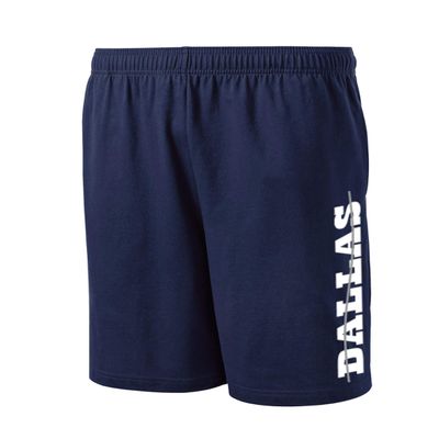 Wally's Custom Apparel Dallas Shorts Navy Blue with Side Pockets Mens (Medium)