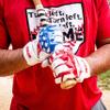 Clutch Sports Apparel Pro Series Cabretta Leather Batting Gloves, Padded & Stylish, Comfortable Grip & Finger Fit for Baseball & Softball Players, for Adults & Youth (American Flag, Small) view 2