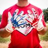 Clutch Sports Apparel Pro Series Cabretta Leather Batting Gloves, Padded & Stylish, Comfortable Grip & Finger Fit for Baseball & Softball Players, for Adults & Youth (American Flag, Small) view 4