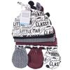 Hudson Baby Unisex Baby Cotton Cap and Scratch Mitten Set, Vintage Little Man, 0-6 Months view 2