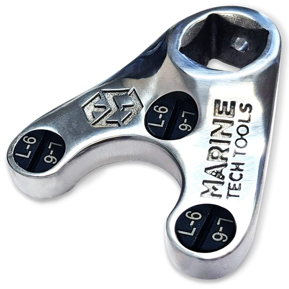 Marine Tech Tools Evinrude E-TEC Single Cylinder Trim Wrench (AMT0304 with L6 Pins), Outboard Trim Pin Spanner Wrench, Trim Caps Fit Evinrude ETEC Single Cylinder