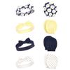 Hudson Baby Unisex Baby Cotton Headband and Scratch Mitten Set, Daisy, 0-6 Months view 1