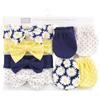 Hudson Baby Unisex Baby Cotton Headband and Scratch Mitten Set, Daisy, 0-6 Months view 2