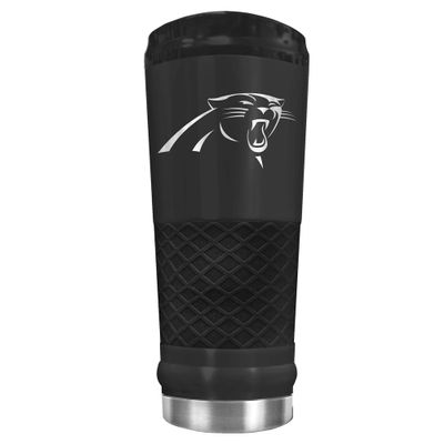 Great American Products Black Carolina Panthers 24oz Stealth Matte Tumbler
