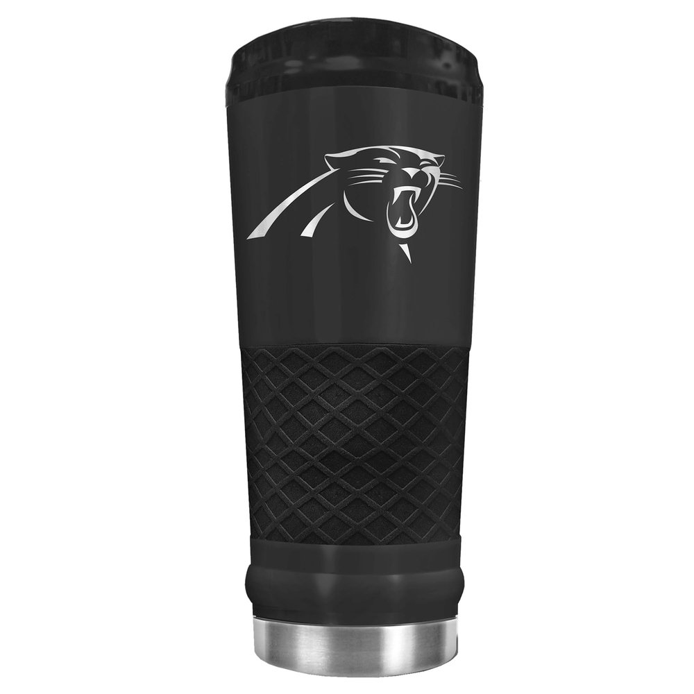 Great American Products Black Carolina Panthers 24oz Stealth Matte Tumbler