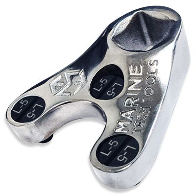 Marine Tech Tools Trim Tilt Uflex Steering Cylinder Wrench (AMT0009 with L5 Pins), Pin Spanner Wrench, Trim and Tilt Caps Removal Tool, Fits Uflex Steering Cylinders