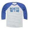 500 LEVEL Bo Bichette 3/4 Sleeve T-Shirt (Baseball Tee, XXX-Large, Royal/Ash) - Bo Bichette Toronto Font view 1