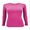M&M SCRUBS Women's Under Scrub Tee Crew Neck Long Sleeve T-Shirt 2 - Pack (Hot Pink, XX-Small) view 2