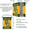 College Flags & Banners Co. Baylor Bears Gold Garden Flag and Flag Stand Pole Holder Set view 4