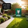 College Flags & Banners Co. Loyola Maryland Greyhounds Unleash The Hounds Garden Flag and Flag Stand Pole Holder Set view 3