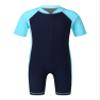 winying Kids Girls Boys One Piece Zip Rash Guard Sun Protection Swimsuit Swimwear UPF 50+ Wetsuit Navy Blue&Sky Blue 5-6 view 1