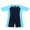 winying Kids Girls Boys One Piece Zip Rash Guard Sun Protection Swimsuit Swimwear UPF 50+ Wetsuit Navy Blue&Sky Blue 5-6 view 3