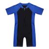 winying Kids Girls Boys One Piece Zip Rash Guard Sun Protection Swimsuit Swimwear UPF 50+ Wetsuit Blue&Black 12-14 view 3