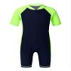 winying Kids Girls Boys One Piece Zip Rash Guard Sun Protection Swimsuit Swimwear UPF 50+ Wetsuit Navy Blue&Fluorescen 12-14 view 1