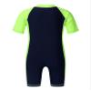 winying Kids Girls Boys One Piece Zip Rash Guard Sun Protection Swimsuit Swimwear UPF 50+ Wetsuit Navy Blue&Fluorescen 12-14 view 2