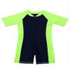 winying Kids Girls Boys One Piece Zip Rash Guard Sun Protection Swimsuit Swimwear UPF 50+ Wetsuit Navy Blue&Fluorescen 12-14 view 3