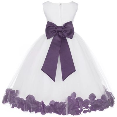 ekidsbridal Wedding Pageant Flower Petals Girl White Dress Flower Girl Dresses 302a 4