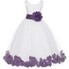 ekidsbridal Wedding Pageant Flower Petals Girl White Dress Flower Girl Dresses 302a 4 view 2