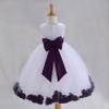 ekidsbridal Wedding Pageant Flower Petals Girl White Dress Flower Girl Dresses 302a 4 view 3