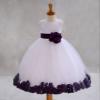 ekidsbridal Wedding Pageant Flower Petals Girl White Dress Flower Girl Dresses 302a 4 view 4