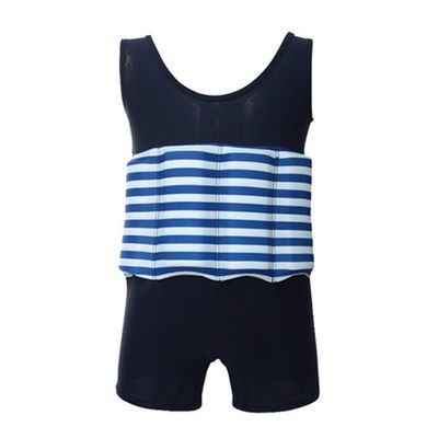 Kid Girls Boys One Piece Swimwear Swimsuit with Adjustable Buoyancy Training Float Suit Life Jacket Swim Vest Summer Swimming Floatation Safety Pool Beach Floating Beachwear Blue 5-6