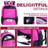 Himal OutdoorsSoccer Bag-Backpack for Soccer,Backpack for Football & Volleyball & Handball,Sports Bag with Separate Cleat and Ball Holder rose red view 4
