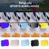BangLong Polarized Sports Sunglasses Cycling Sun Glasses for Men Women with 5 Interchangeable Lenes for Running Baseball Golf view 2