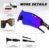 BangLong Polarized Sports Sunglasses Cycling Sun Glasses for Men Women with 5 Interchangeable Lenes for Running Baseball Golf view 4