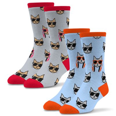 Socktastic Men's Funny Socks - 2 Pack Of Funny Novelty Socks, Casual Crew Sock Fits Shoe Size 8-13