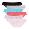 Assorted 6 Pair Lace Stretch Bikini Panties - X-Large view 1