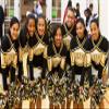 PUZINE 2pack 13" Cheerleading Pom Poms with New Handle for Team Spirit Sports Dance Cheering Kids Adults 100g (Black and Gold) view 3