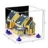 Better Display Cases Versatile Acrylic Display Case - Medium Square Box with Mirror, Dark Blue Risers and Clear Base 11" x 11" x 11" (V01/A001) view 2