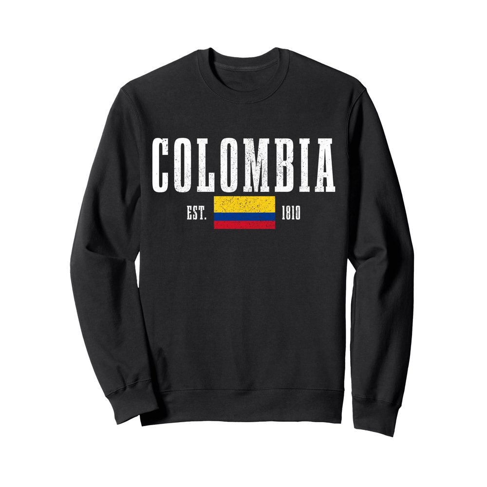 Colombia Est. 1810 Colombian Flag Vintage Colombia Sweatshirt