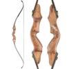 60" Takedown Recurve Bow Kit 20-60lbs Wooden Riser Bow Traditional Longbow with Carbon Arrows Archery Hunting (Bow Set, 30 Lbs) view 2