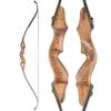 60" Takedown Recurve Bow Kit 20-60lbs Wooden Riser Bow Traditional Longbow with Carbon Arrows Archery Hunting (Bow Set, 45 Lbs) view 2