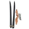 60" Takedown Recurve Bow Kit 20-60lbs Wooden Riser Bow Traditional Longbow with Carbon Arrows Archery Hunting (Bow Set, 45 Lbs) view 3